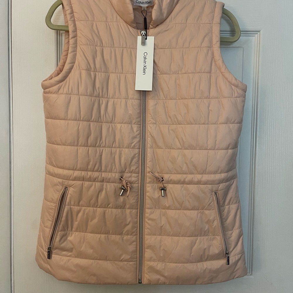 Calvin Klein BlushQuilted Vest Small. NWT